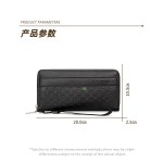 新款商务男士长款手拿包大容量压花时尚大单拉钱包多功能零钱包
